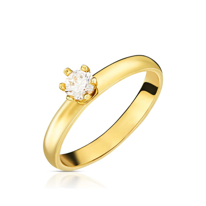 Inel Aur Miłośnik, Aur 8K, Inimă cu Zirconiu