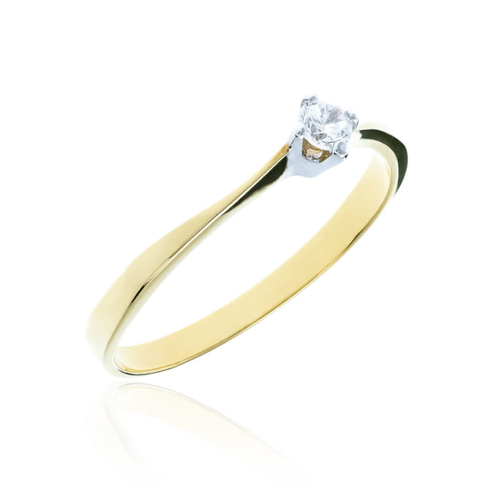 Inel Delicat Aur 8K cu Zirconiu - Eleganță Simplă