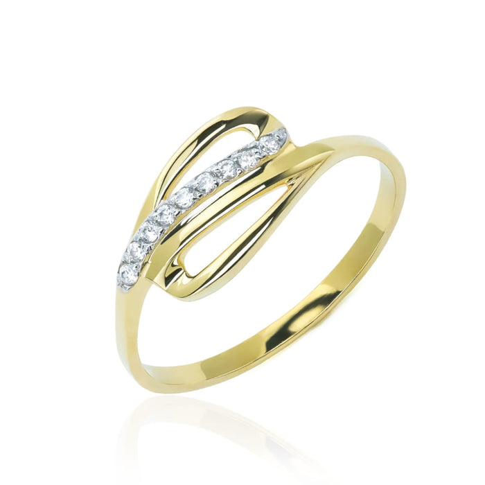 Inel Aur 8K cu Zirconiu – Eleganță Subtilă pentru Dama