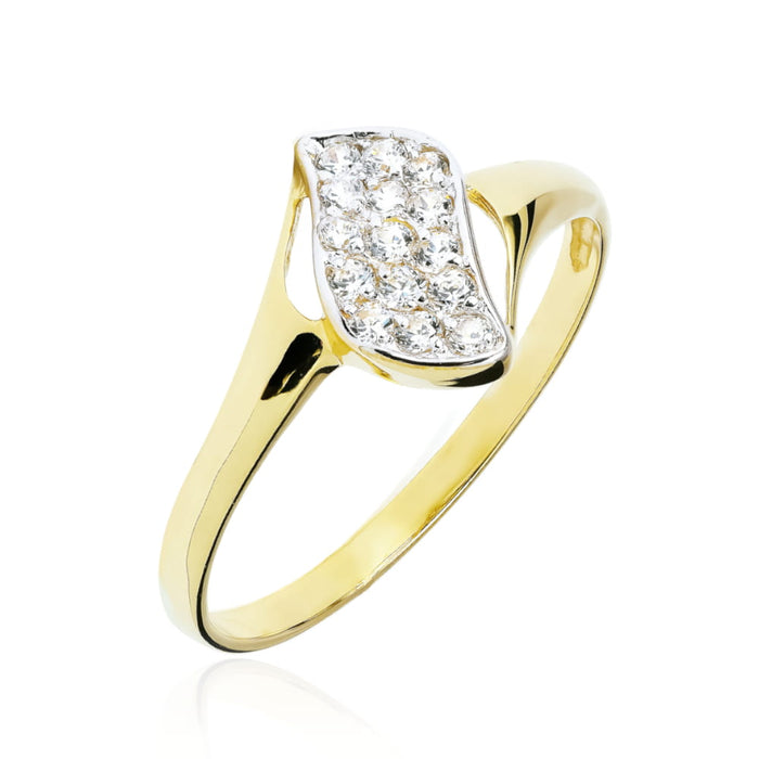 Inel Aur 8K cu Zirconii - Model Val Elegant