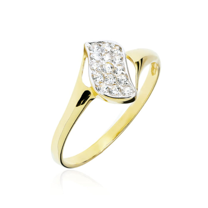 Inel Aur 8K cu Zirconii - Model Val Elegant