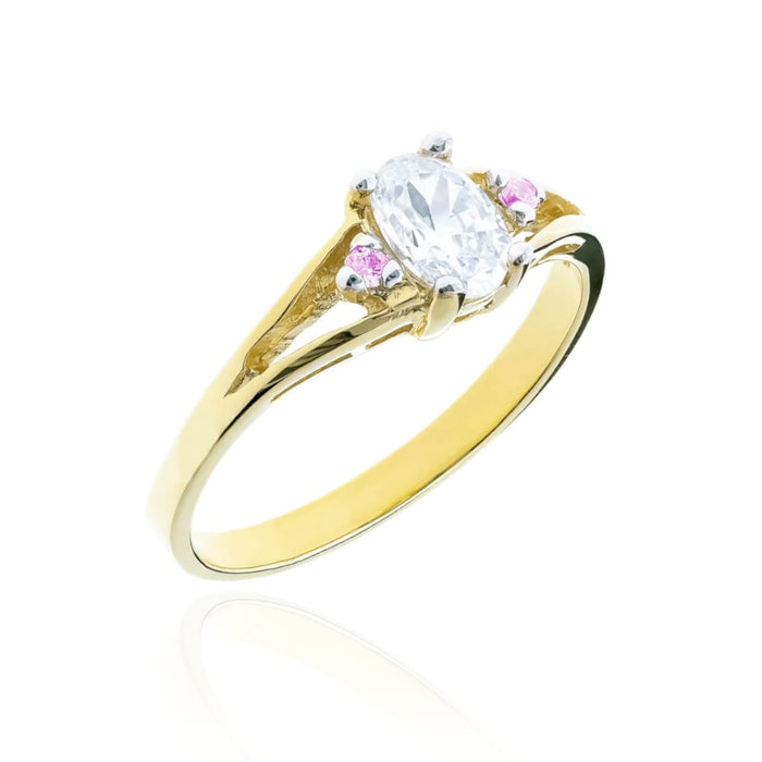 Inel Aur 8K cu Marquise și Zirconiu - Eleganță Clasic