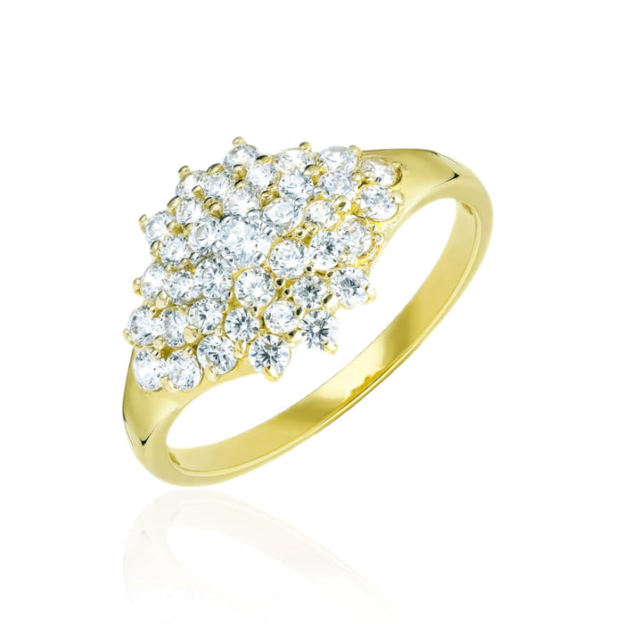 Inel Aur 8K Elegant Decorat cu Zirconii - Strălucire Fermecătoare