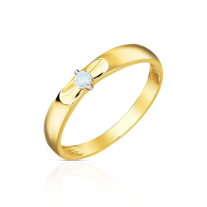 Inel Aur 8K Cu Model Sculptat - Eleganță Simplă