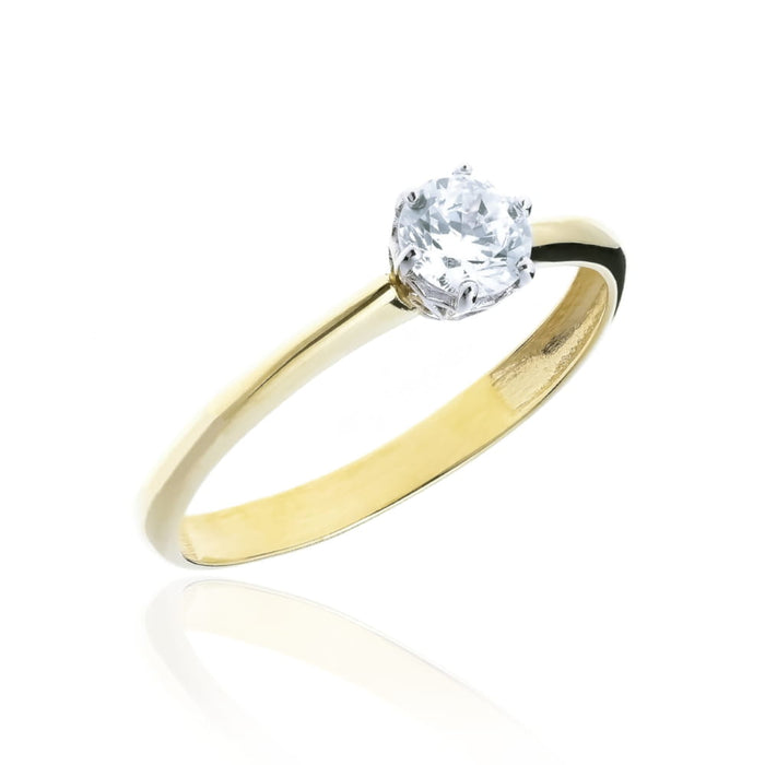 Inel Aur 8K cu Zirconiu - Eleganță Atemporală