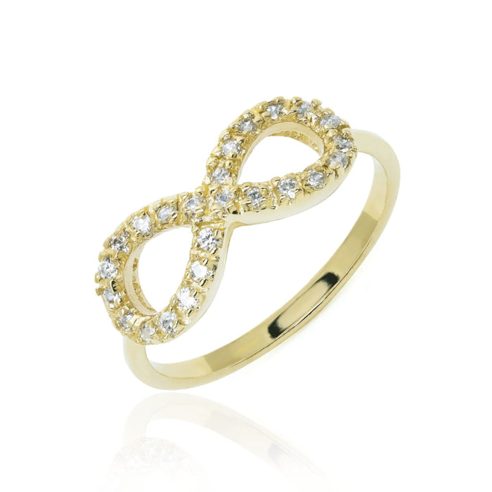 Inel Aur 8K Neskonečnost cu Zirconii - Eleganță Eternă