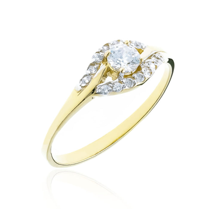 Inel Aur 8K cu Zirconii