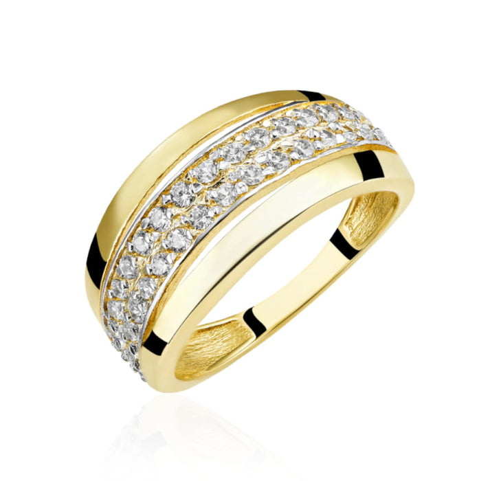 Inel Aur 8K Calea Lactee cu Zirconiu - Eleganță Strălucitoare