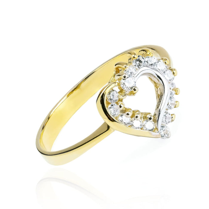 Inel Aur 8K Inimă cu Zirconii