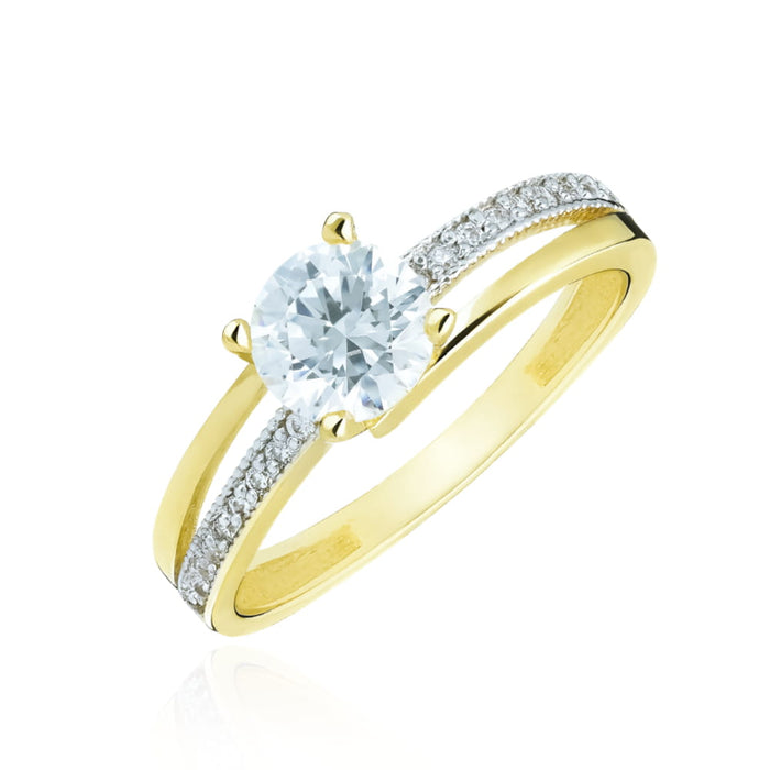 Inel Aur 8K cu Zirconii - Eleganță Eternă