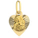 Medalion Aur 14K Maica Domnului În Inimă Fațetată