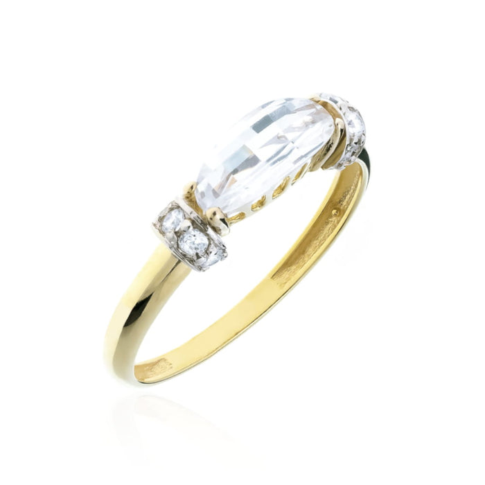 Inel Aur 8K cu Zirconii - Eleganță Subtilă