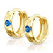 Cercei Rotunzi din Aur 8K cu Zirconiu Albastru