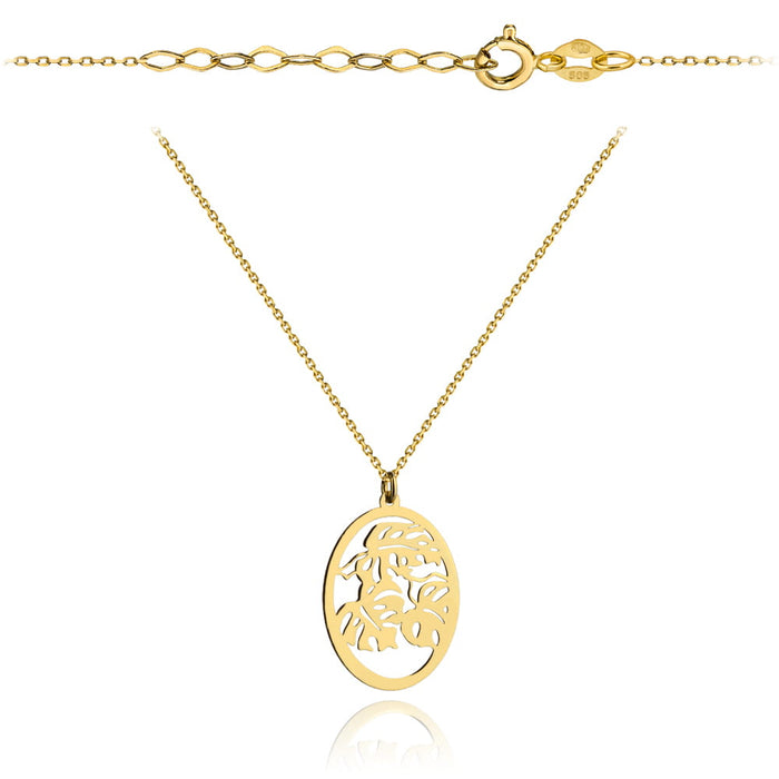 Colier cu Pandantiv si Frunze- Aur 14k