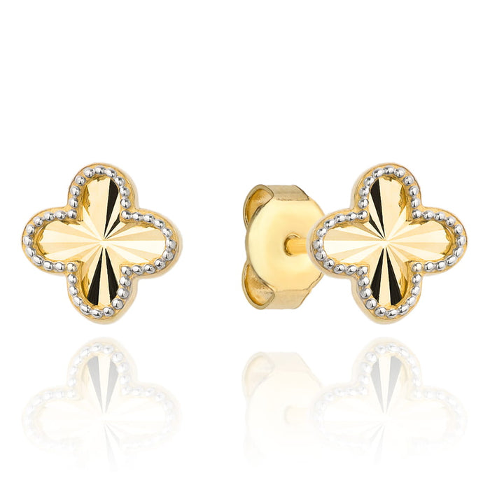 Cercei Aur 14K cu Trifoi