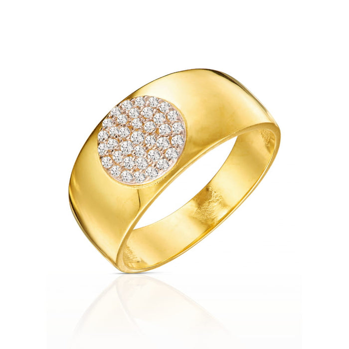 Inel cu Cerc Împodobit cu Zirconii