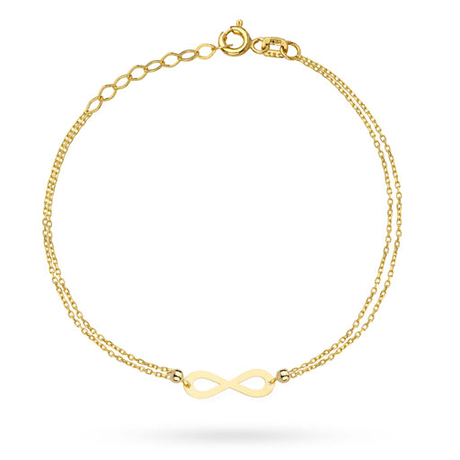 Bratara din aur cu semn infinit pe lant dublu