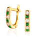 Cercei Aur 8K Sparkle cu Zirconiu Verde