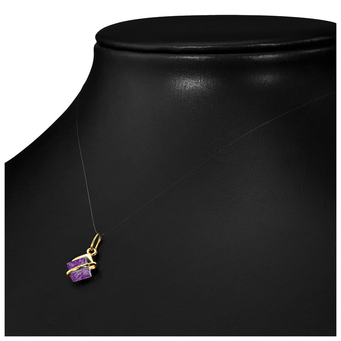 Pandantiv Aur 8K Violet – Eleganță Cubic Zirconia