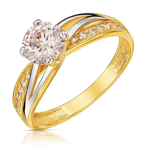 Inel Aur 8K cu Pietre Albe 3.1608