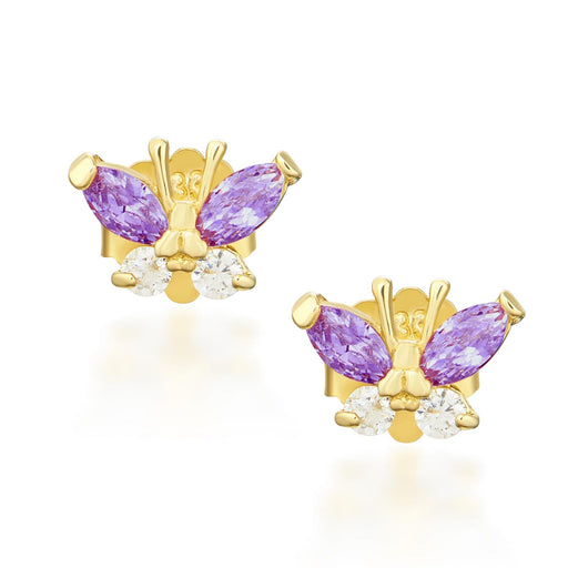 Cercei Aur 8K Fluturi Mov 1.158f