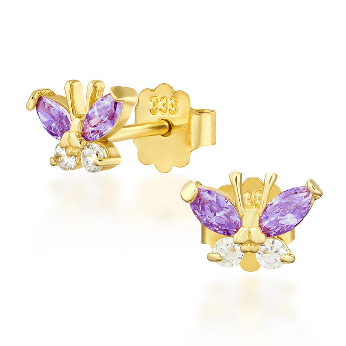 Cercei Aur 8K Fluturi Mov 1.158f