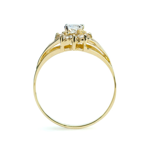 Inel Elegant Aur 8K cu Zirconiu Marquise - Bijuterie Rafinată