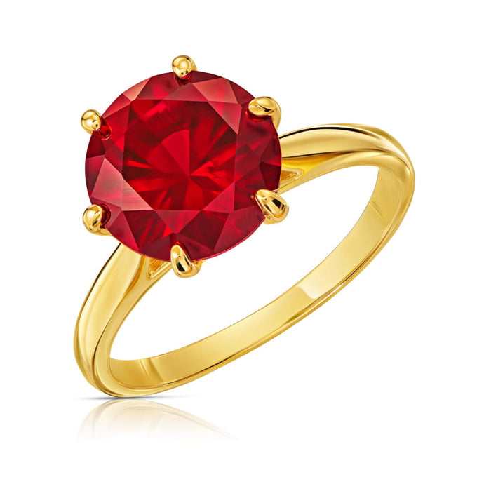 Inel Aur 8K Lady Glamour Culoare Rubin 1.708cz