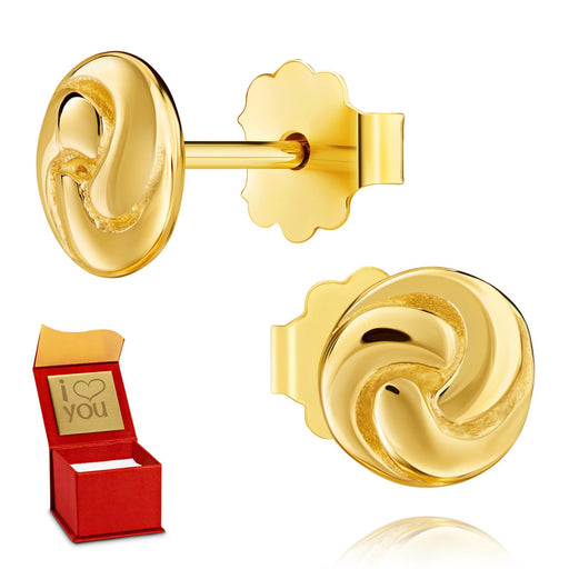 Cercei Aur 8K Împletituri Delicate Cu Sistem de Prindere Tip Știft 2.W003