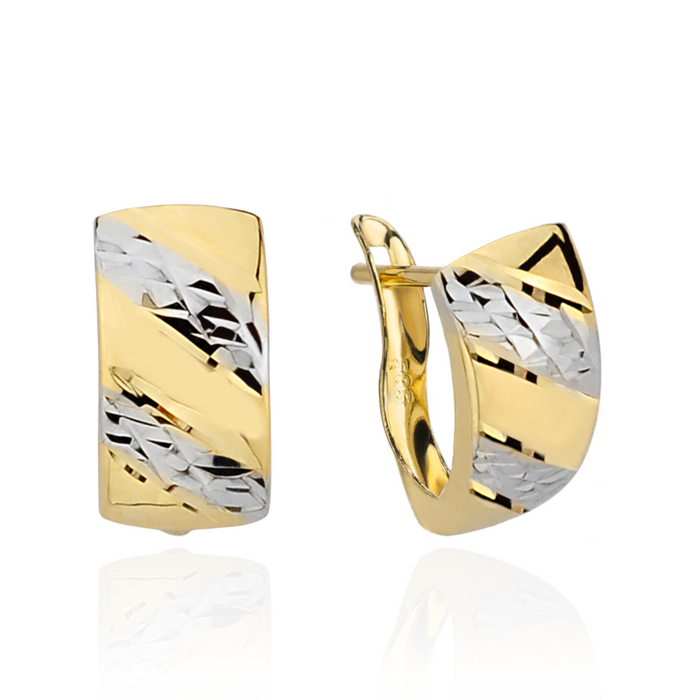 Cercei Aur 14k cu Model Ajurat si Neted