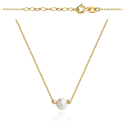 Colier cu Perla si Bilute- Aur 14k