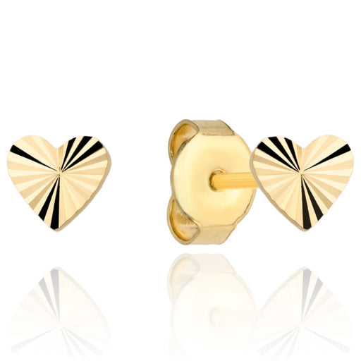 Cercei Aur 14k cu Inima Ajurata