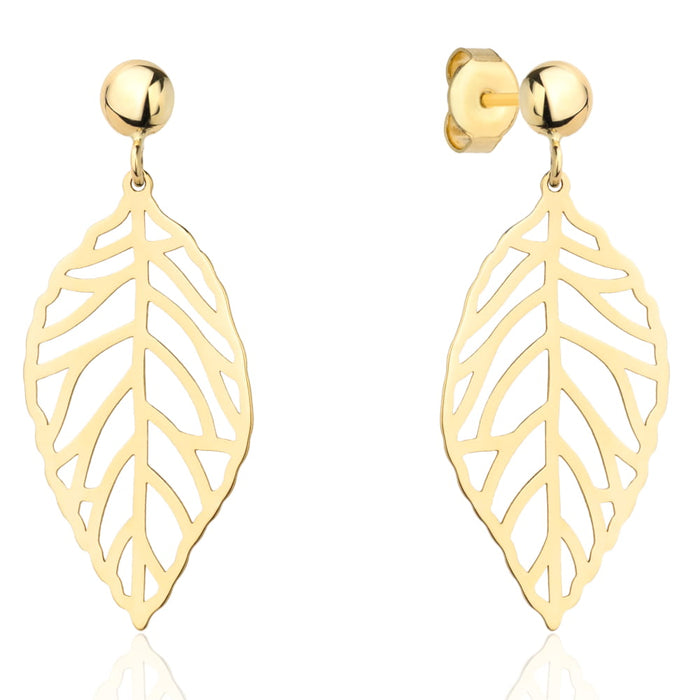 Cercei cu frunze de aur