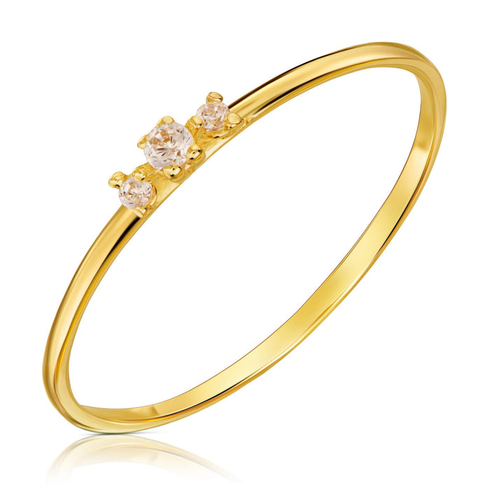 Inel Aur 8K cu Zirconii - Eleganță Atemporală