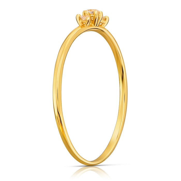 Inel Aur 8K cu Zirconii - Eleganță Atemporală