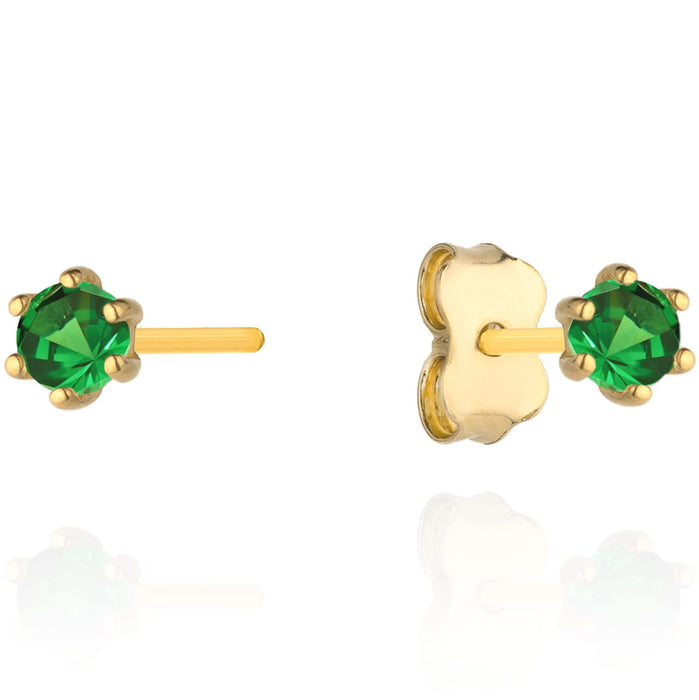 Cercei Aur 14k cu Zirconii Verzi