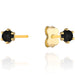 Cercei cu Zirconiu Negru - Aur 14k