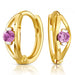 Cercei Rotunzi din Aur 8K cu Zirconiu Violet