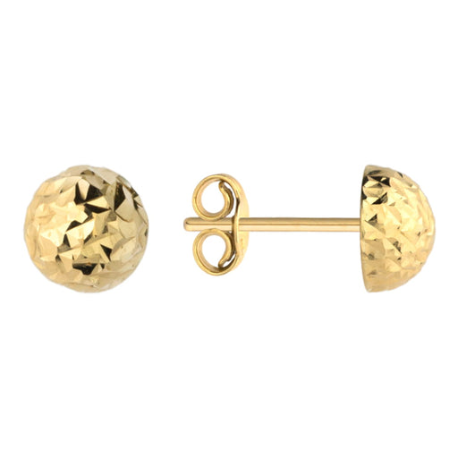 Cercei Aur 14k cu Bilute, 6 mm