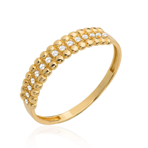 Inel Aur 14k cu Bilute si Zirconii Albe