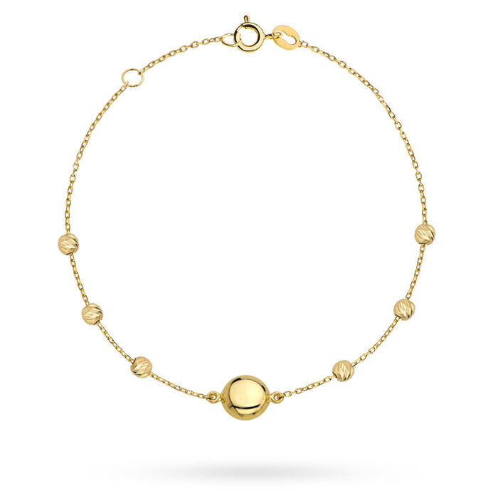 Bratara Lant cu Margelute- Aur 14k