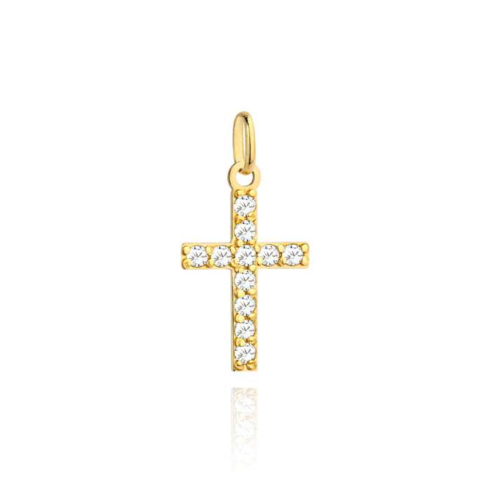 Cruce de aur cu zirconi