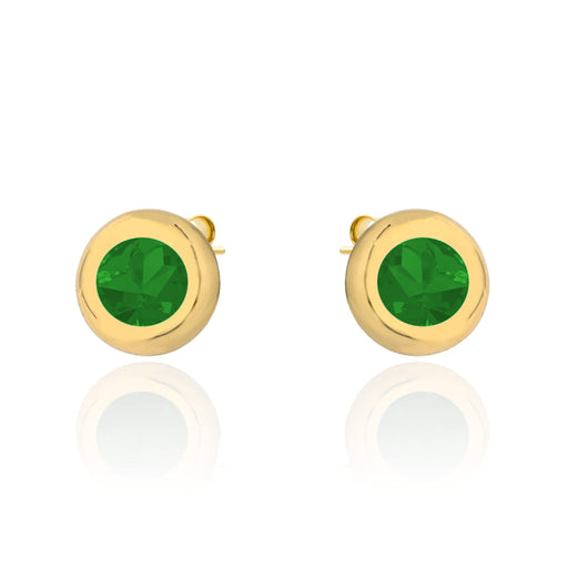 Cercei Aur 14k cu Zirconii Verzi