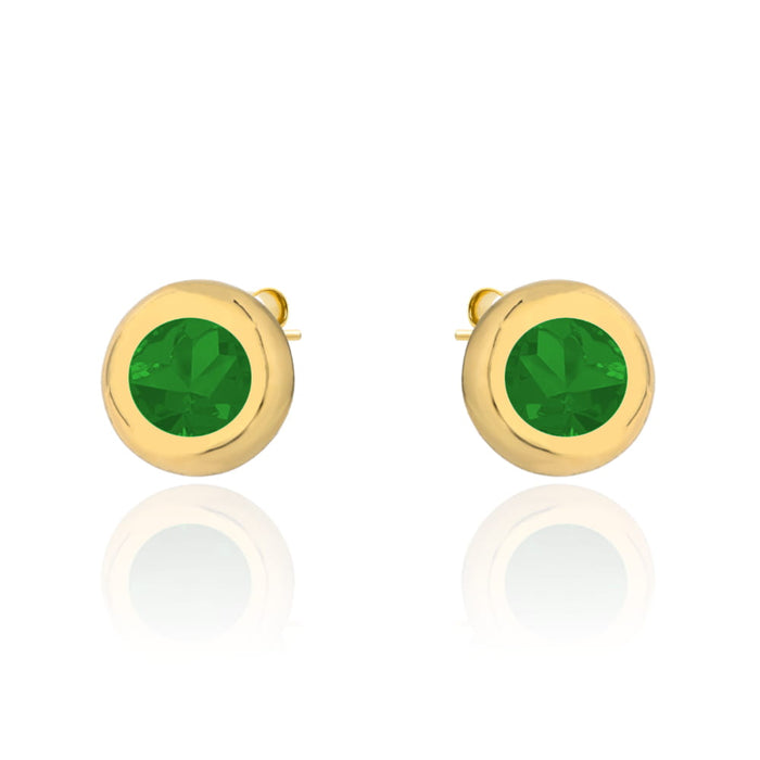 Cercei Aur 14k cu Zirconii Verzi