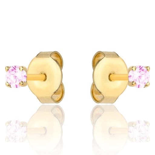 Cercei Aur 14k cu Zirconii Roz Deschis