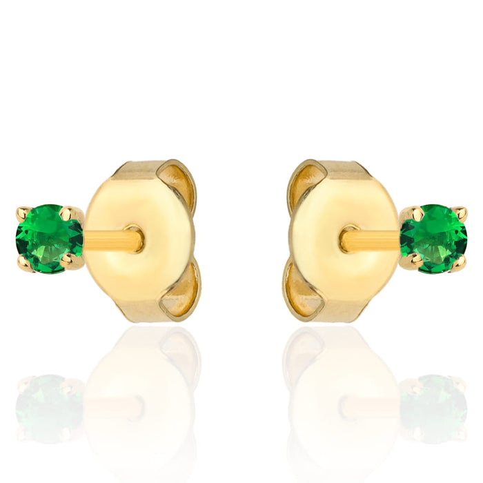 Cercei Aur 14k cu Zirconii Verzi