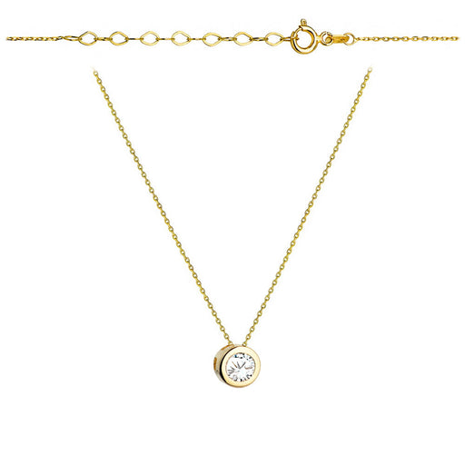 Colier Aur 14k cu Zircon Alb