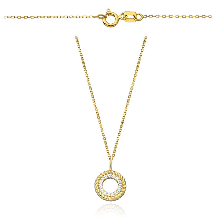 Colier Aur cu Cristale- Aur 14k