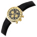 Ceas Bărbați Aur Galben pe Curea Neagră
