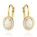 Cercei Aur 14k cu Opal si Zirconii Albe